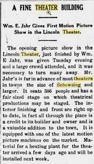 Lincoln Theatre - Oct 14 1915